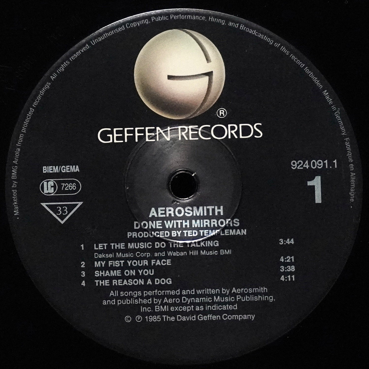 LP Aerosmith — Done With Mirrors фото 3