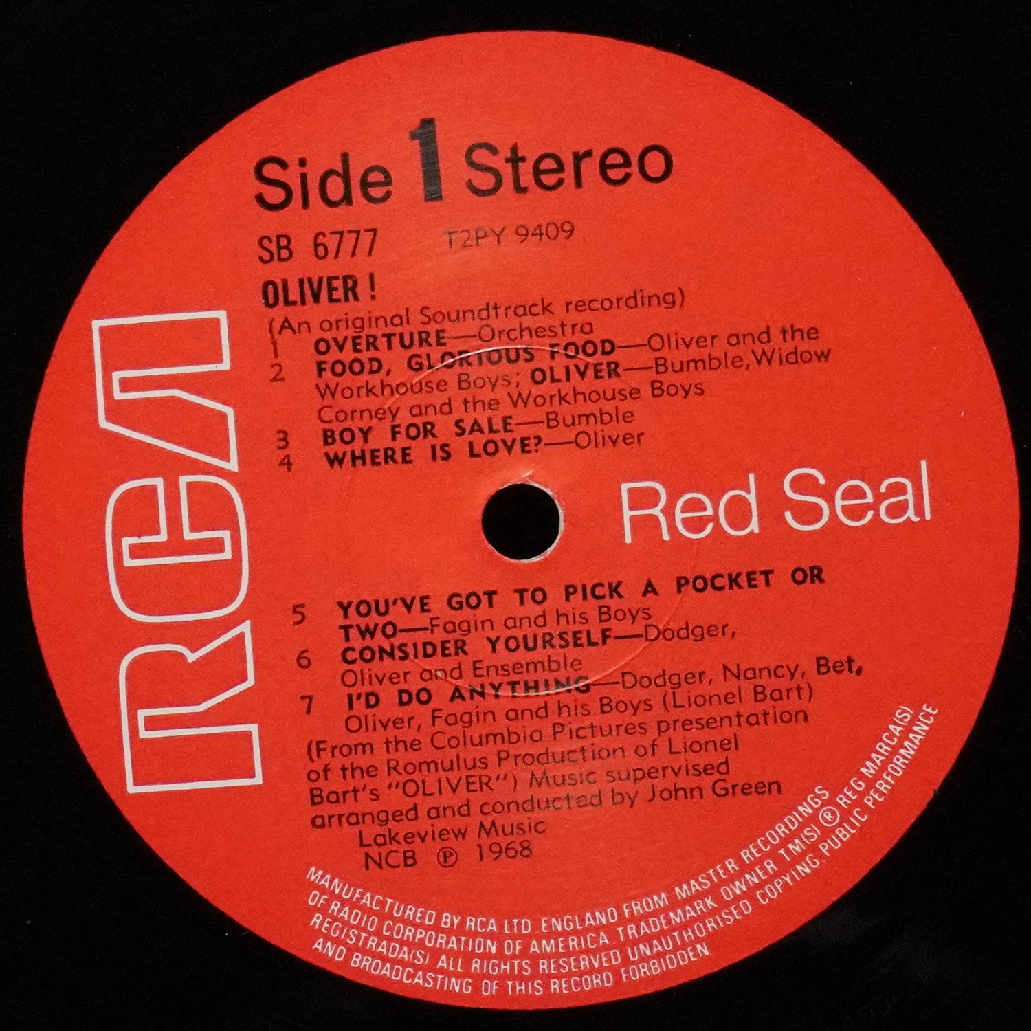 LP Lionel Bart — Oliver! - Original Soundtrack Recording фото 2