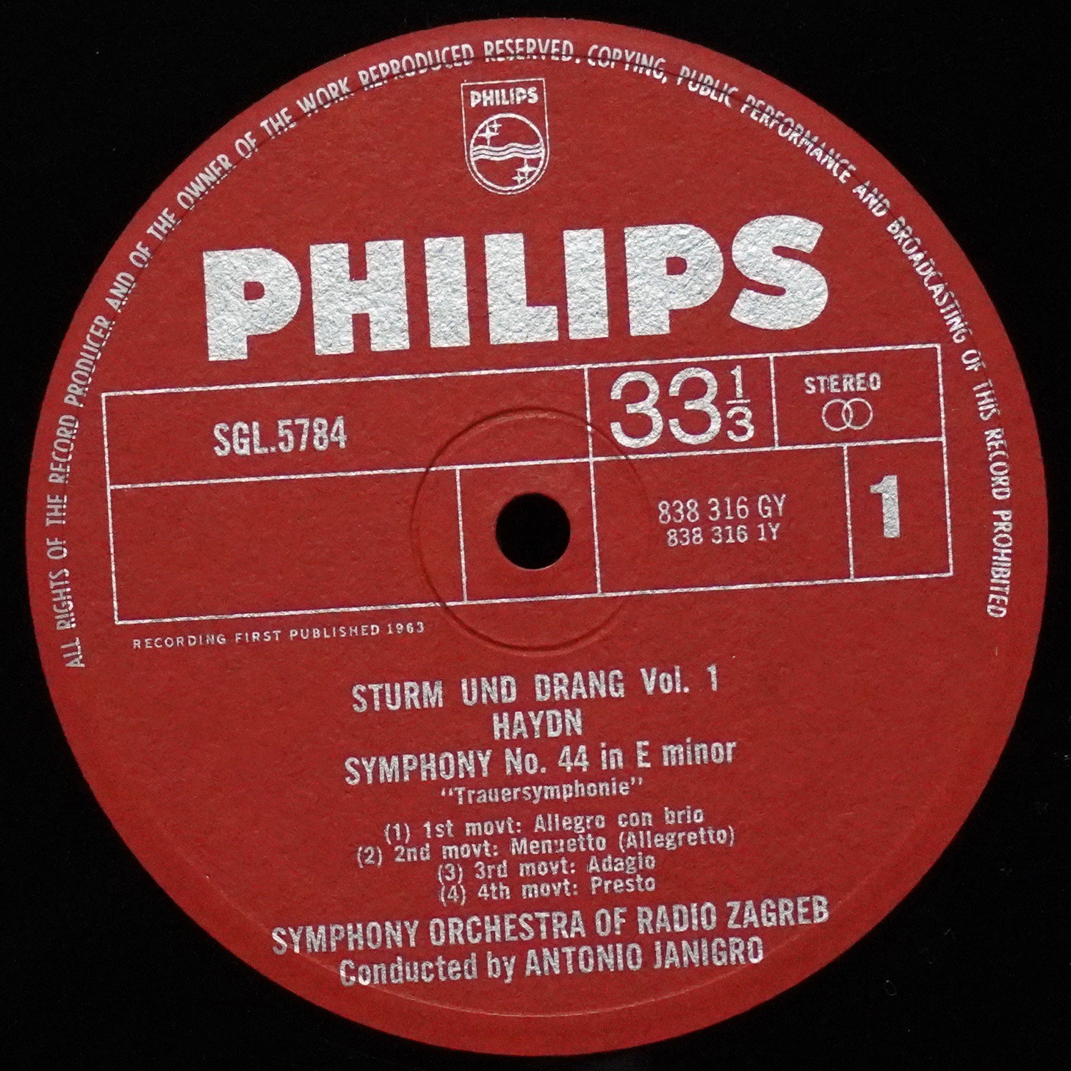 LP Joseph Haydn — Sturm Und Drang Symphonies фото 2