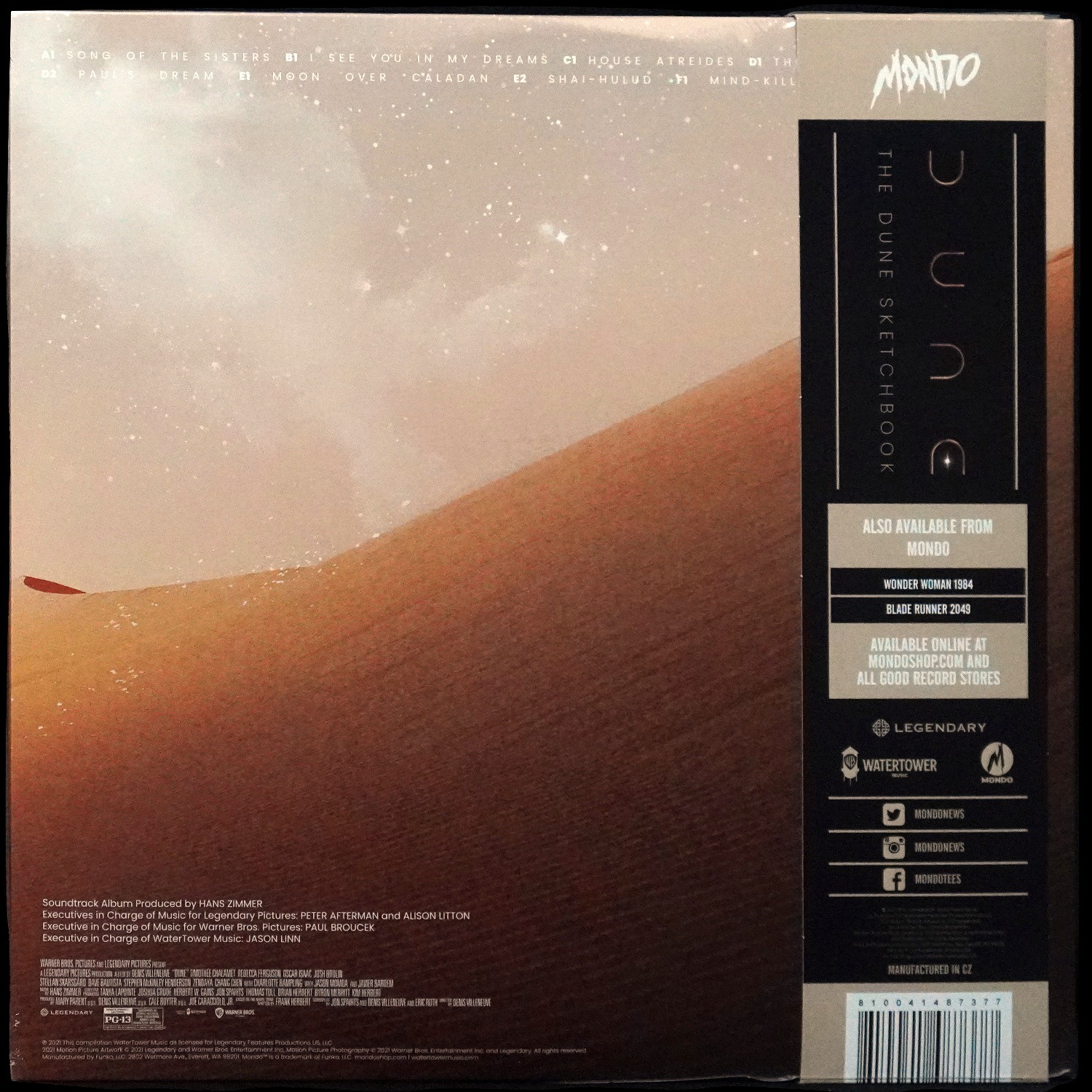 LP Hans Zimmer — Dune (The Dune Sketchbook) (Music From The Motion Picture) (3LP, + obi) фото 2