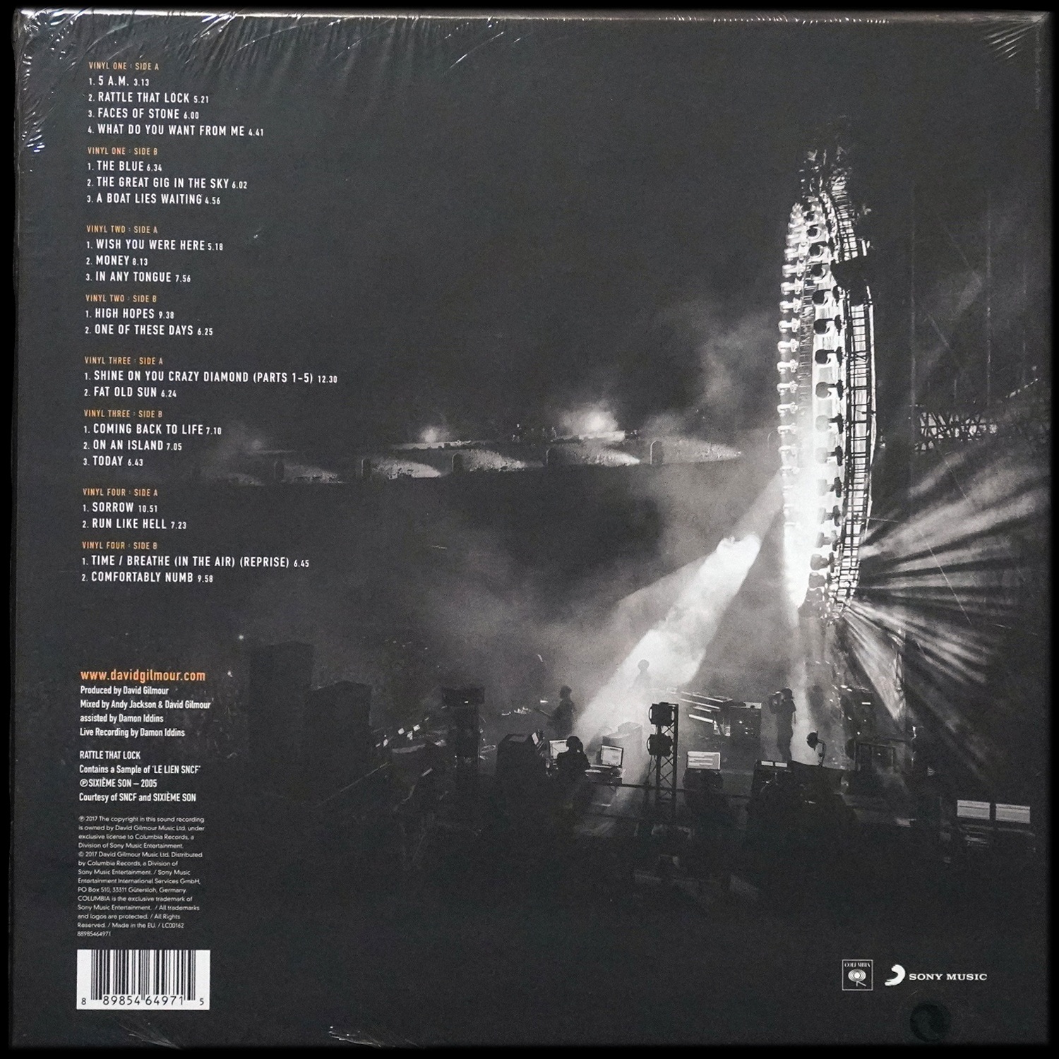 LP David Gilmour — Live At Pompeii (4LP бокс,  + буклет) фото 2