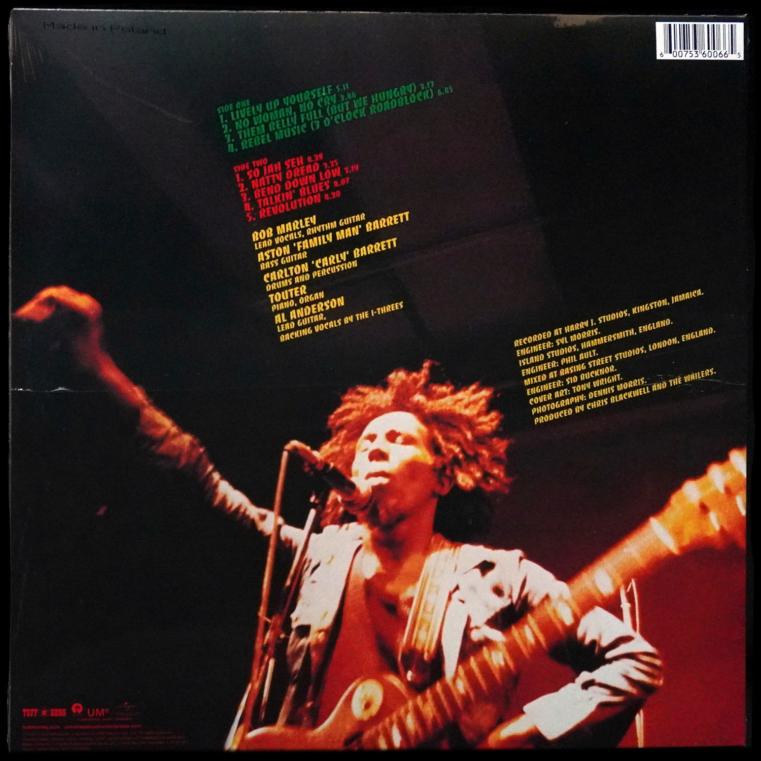 LP Bob Marley & The Wailers — Natty Dread фото 2