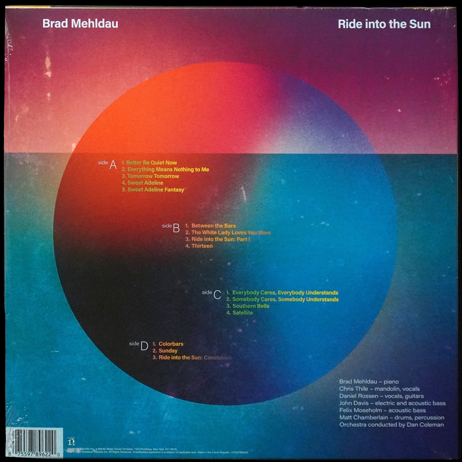 LP Brad Mehldau — Ride Into The Sun (2LP) фото 2