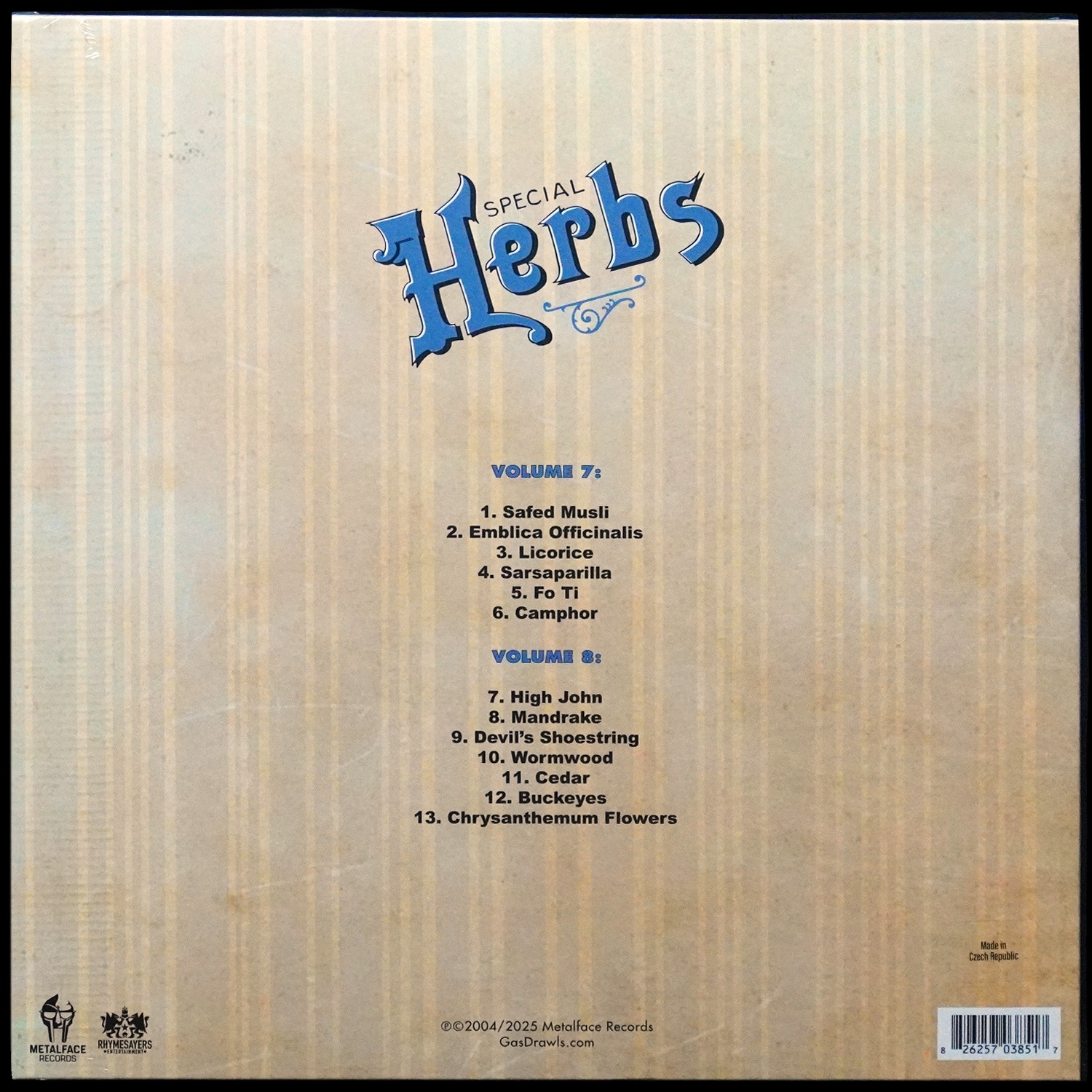 LP Mf Doom — Special Herbs (Vols 7&8) (2LP,  цветной винил) фото 2