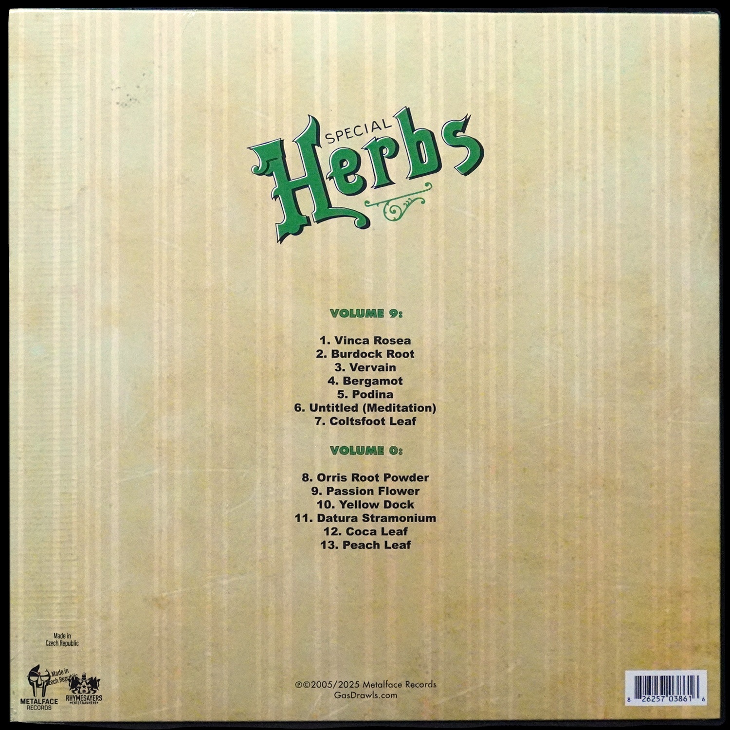 LP Mf Doom — Special Herbs (Vols 9&0) (2LP,  цветной винил) фото 2