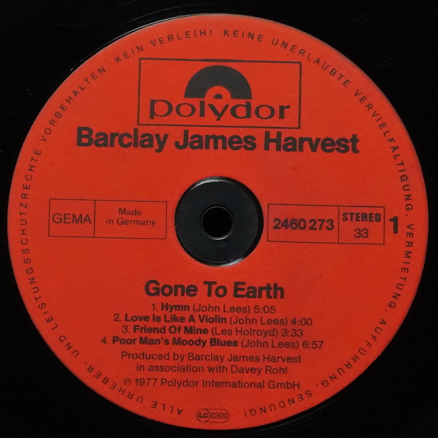 LP Barclay James Harvest — Gone To Earth фото 3