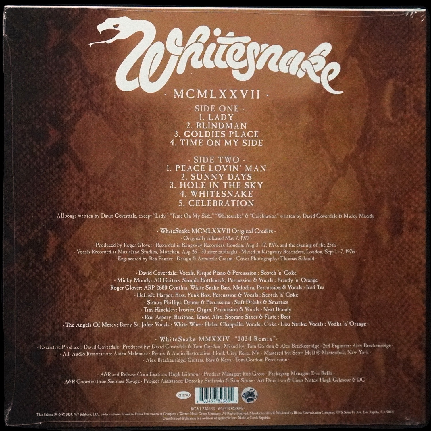 LP Whitesnake — WhiteSnake MCMLXXVII (цветной винил) фото 2