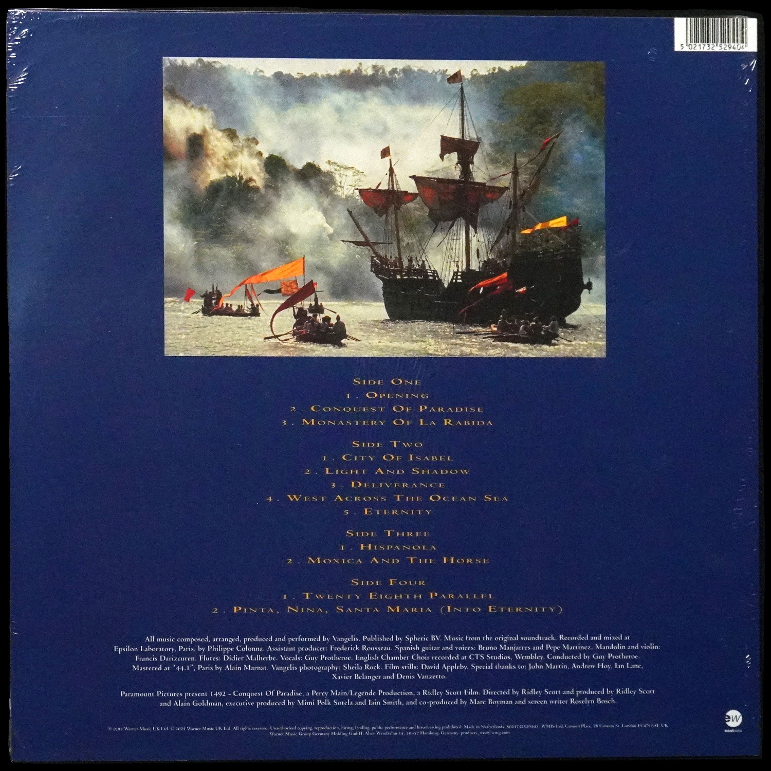 LP Vangelis — 1492 - Conquest Of Paradise (Music From The Original Soundtrack) (2LP,  цветной винил) фото 2