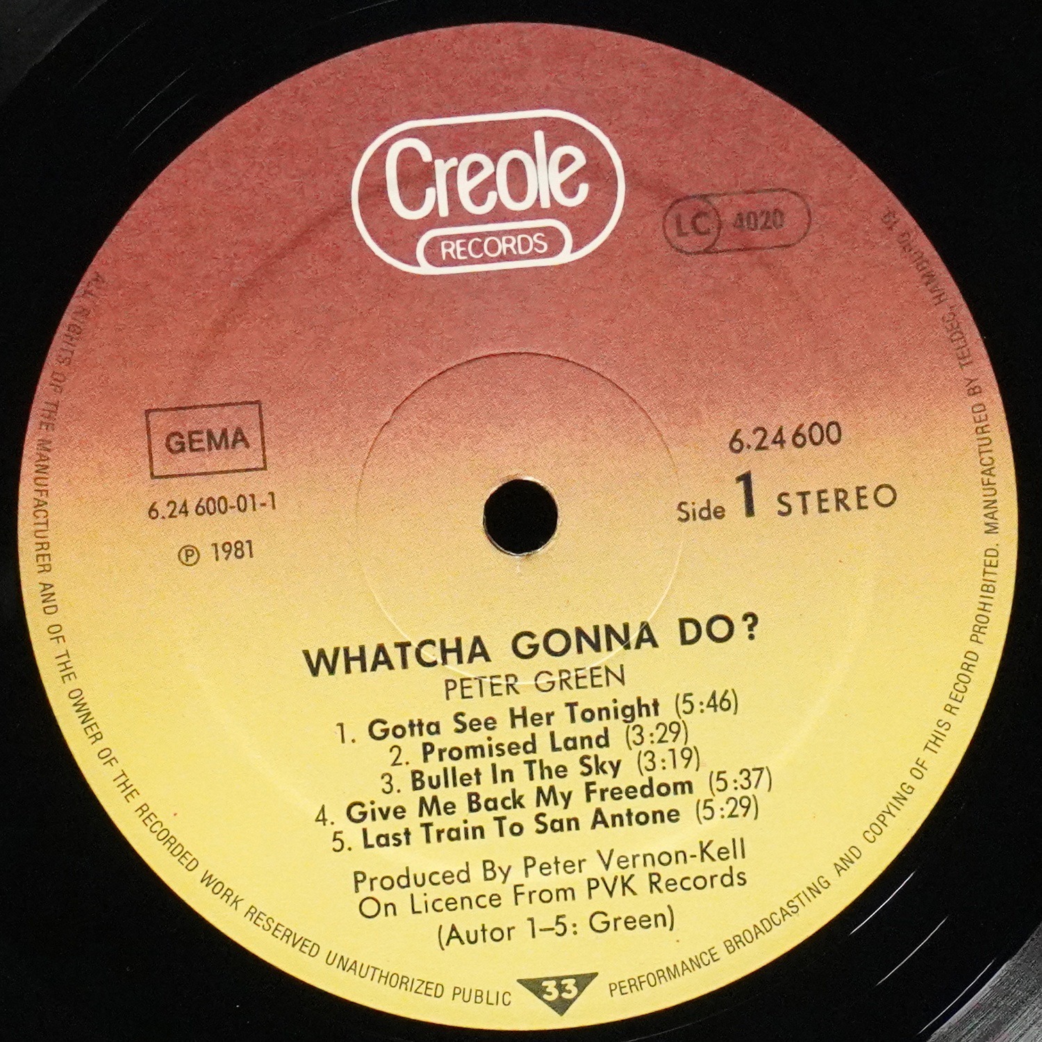 LP Peter Green — Whatcha Gonna Do? фото 2
