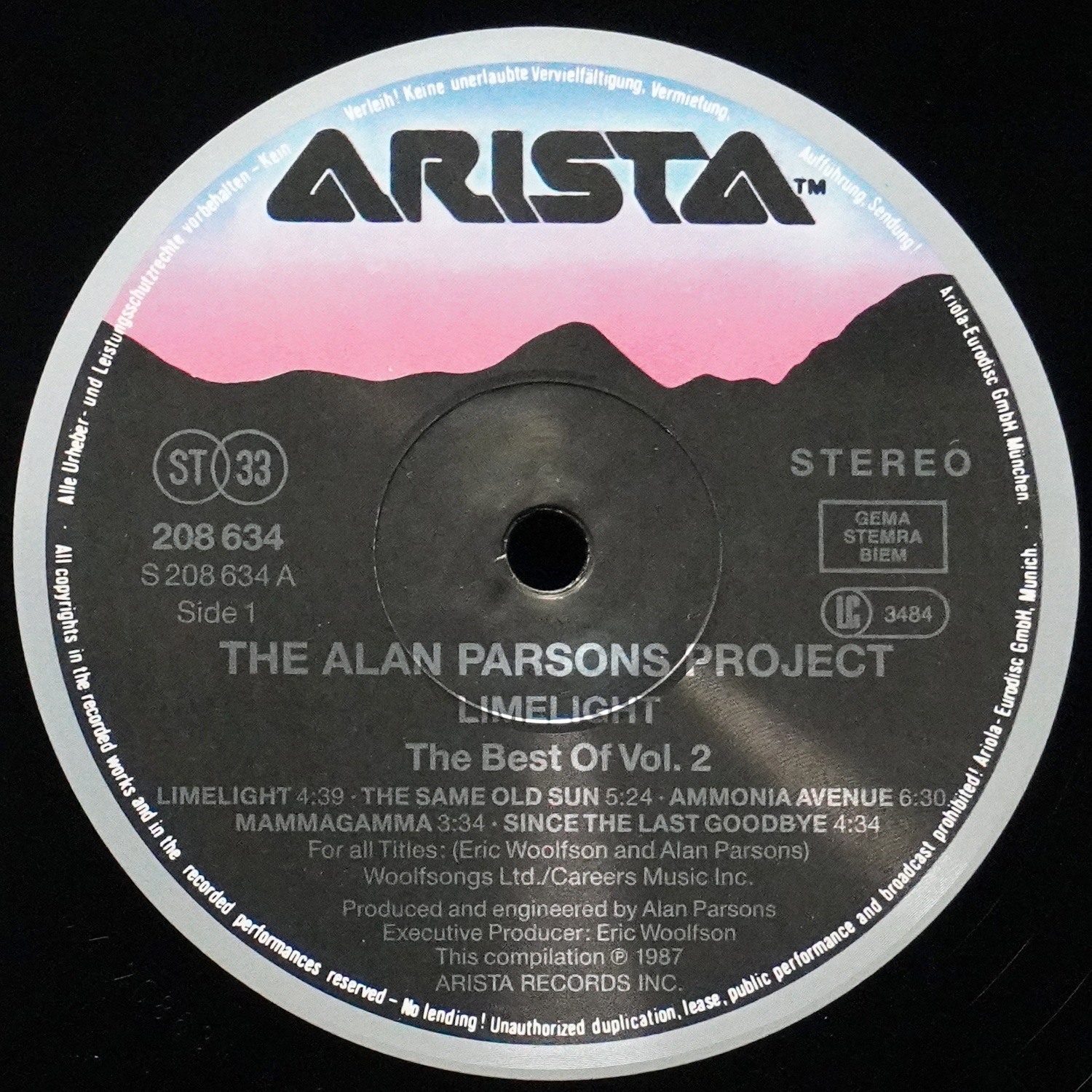 LP Alan Parsons Project — Limelight - The Best Of Vol.2 фото 2