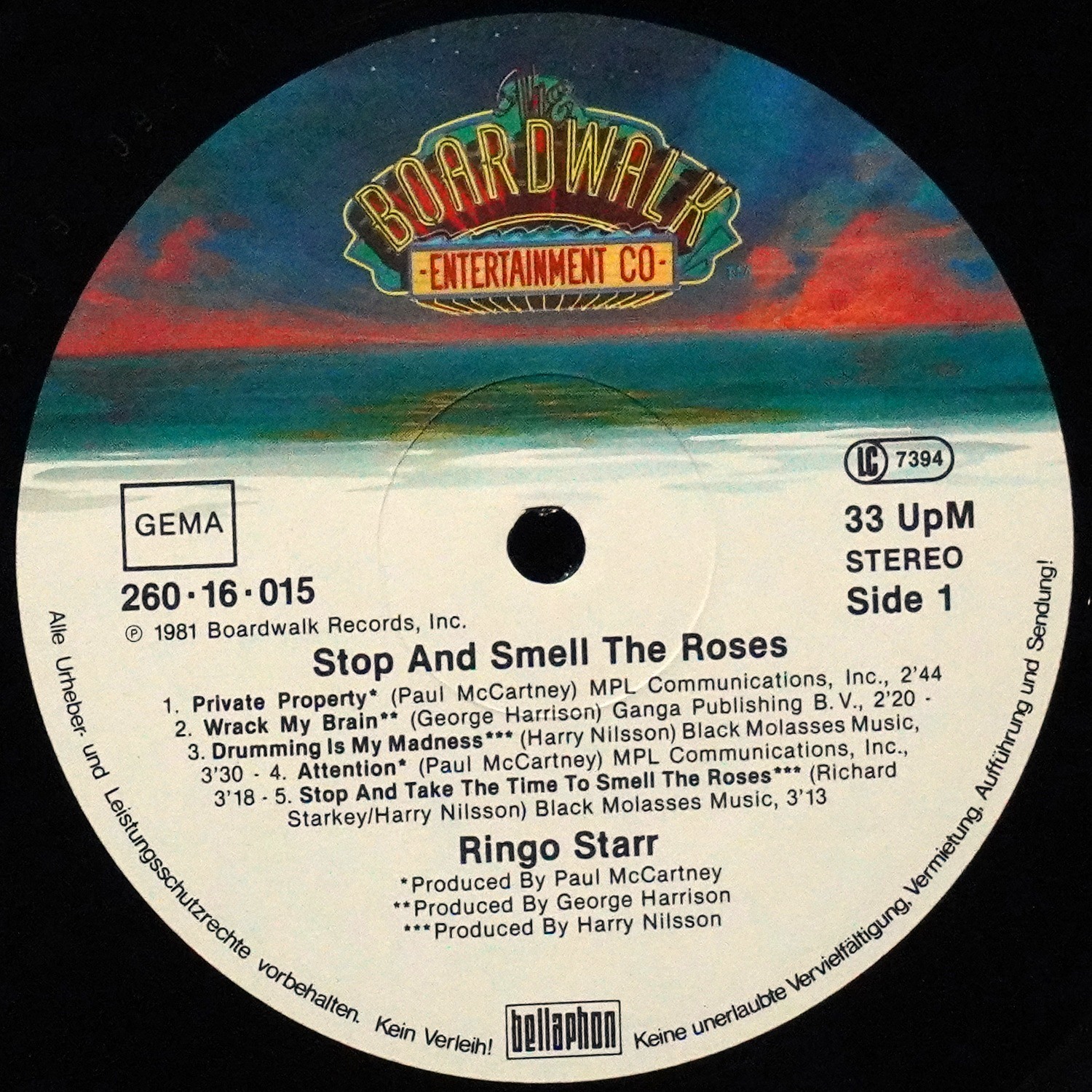LP Ringo Starr — Stop And Smell The Roses фото 2