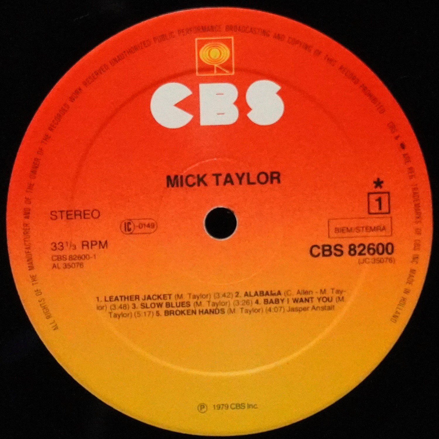 LP Mick Taylor — Mick Taylor фото 3