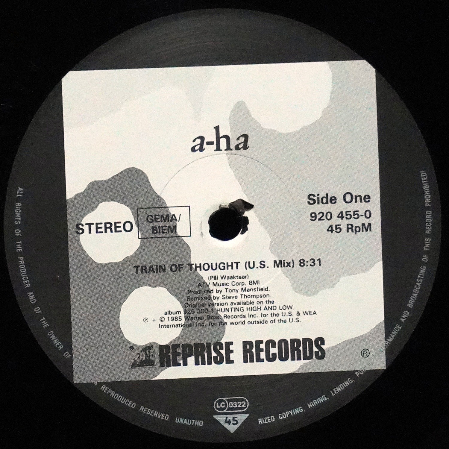 LP A-ha — Train Of Thought (макси сингл) фото 2