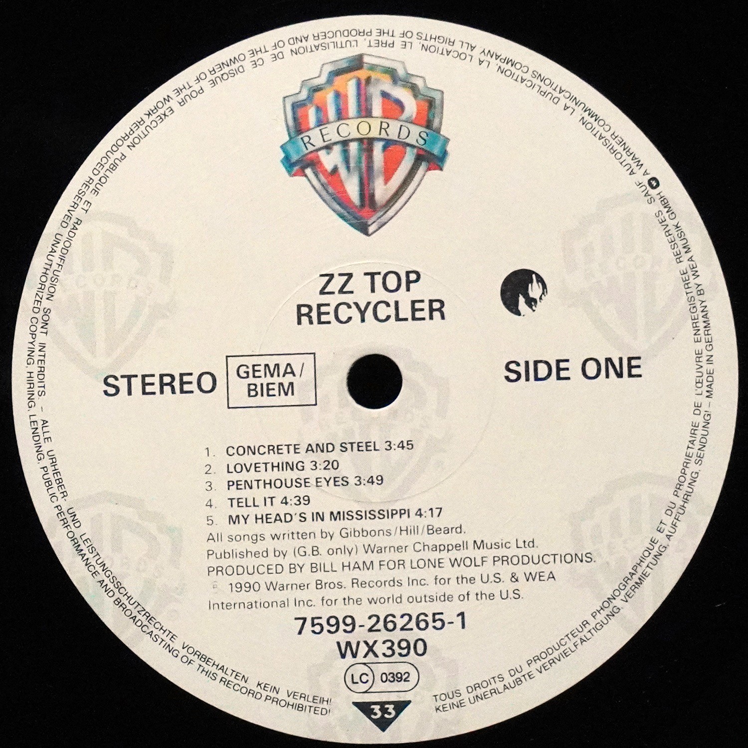 LP ZZ Top — Recycler фото 3