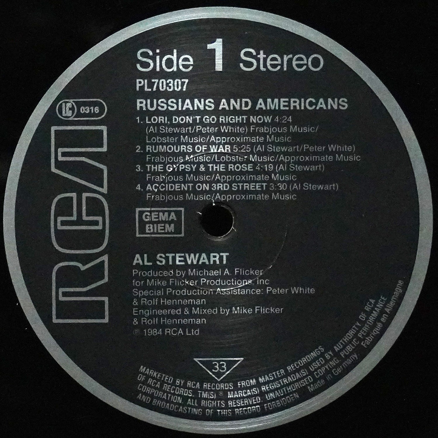 LP Al Stewart — Russians & Americans фото 2