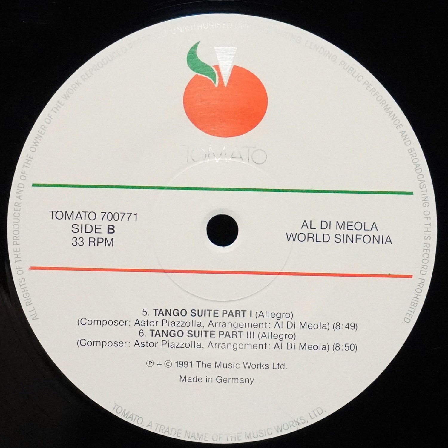 LP Al Di Meola — World Sinfonia (2LP) фото 4