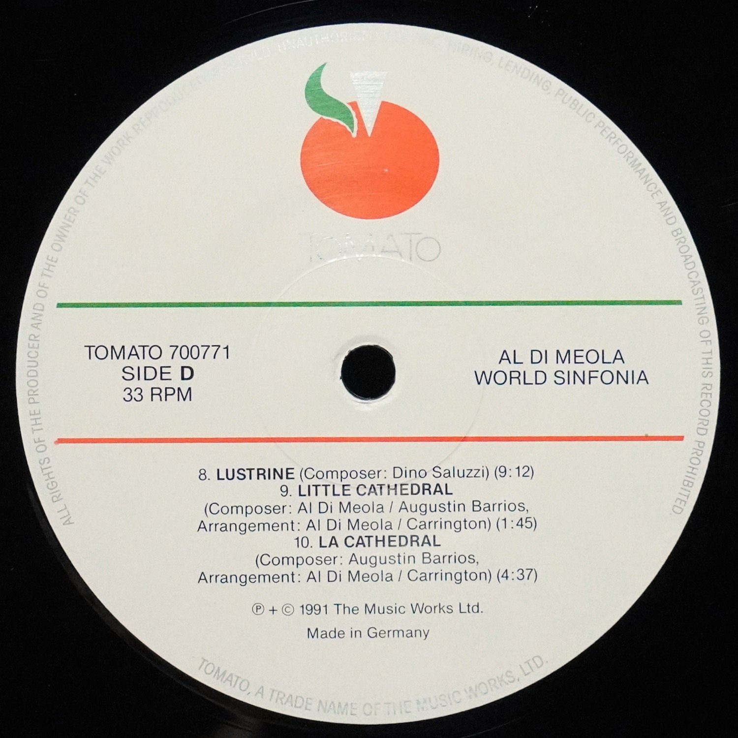 LP Al Di Meola — World Sinfonia (2LP) фото 6