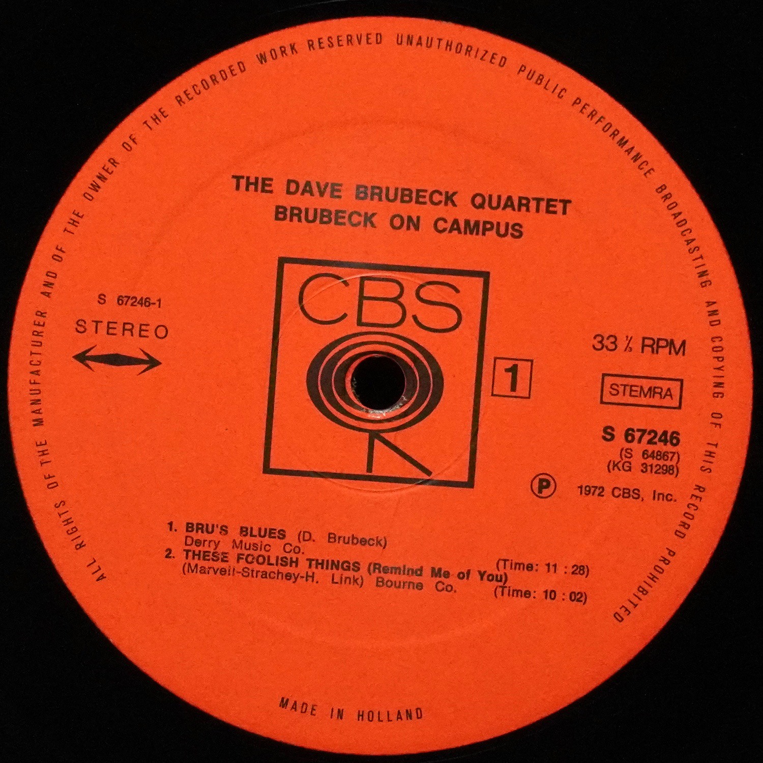 LP Dave Brubeck Quartet — Brubeck On Campus (2LP) фото 3