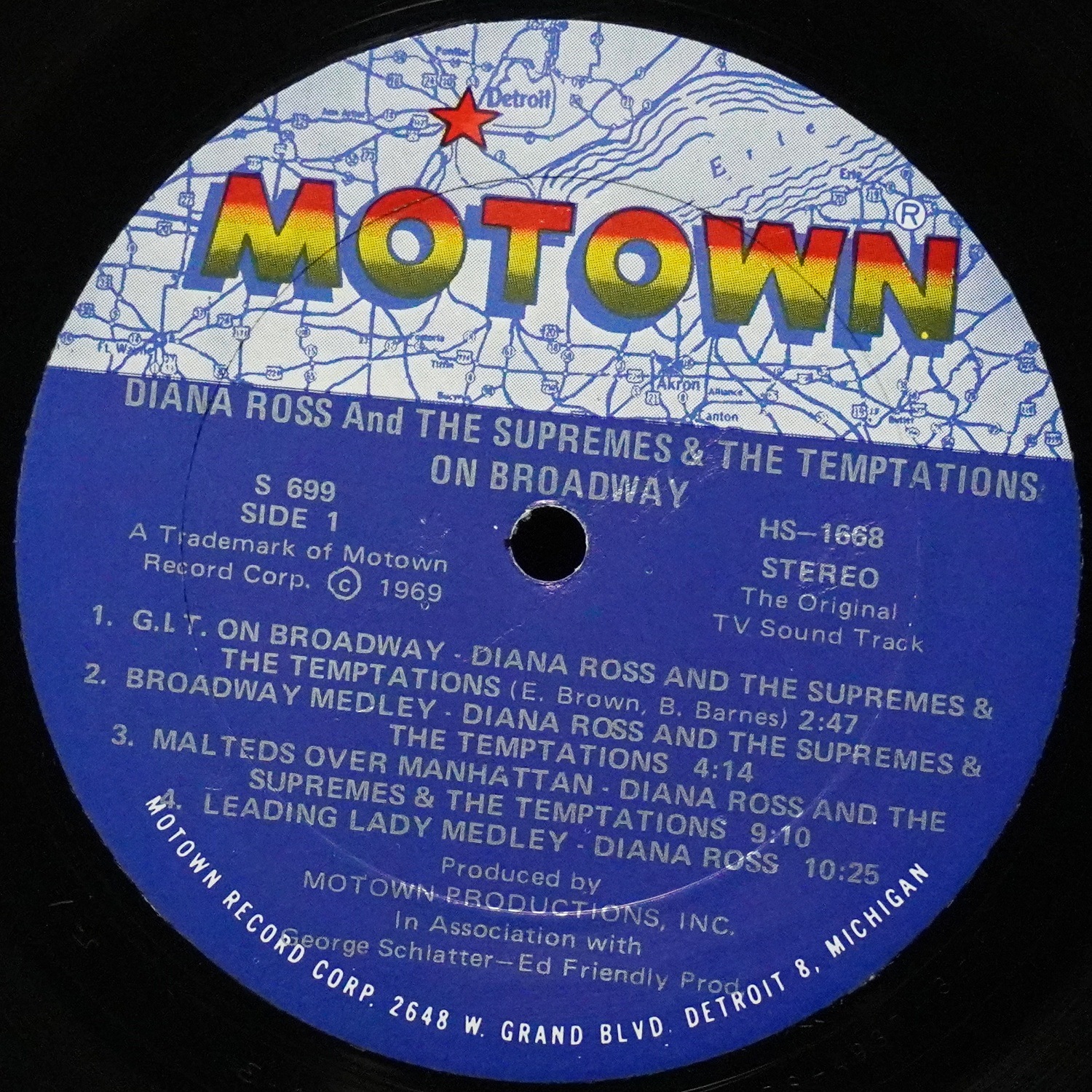 LP Diana Ross & Supremes — On Broadway (Original TV Sound Track) фото 3