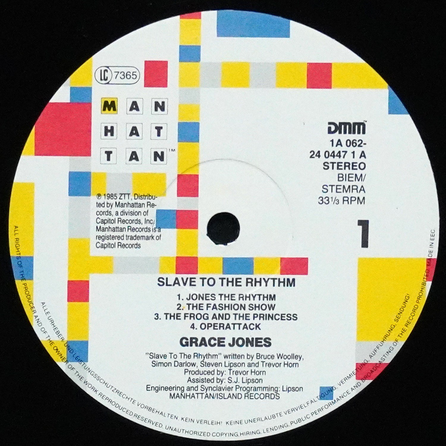 LP Grace Jones — Slave To The Rhythm фото 3