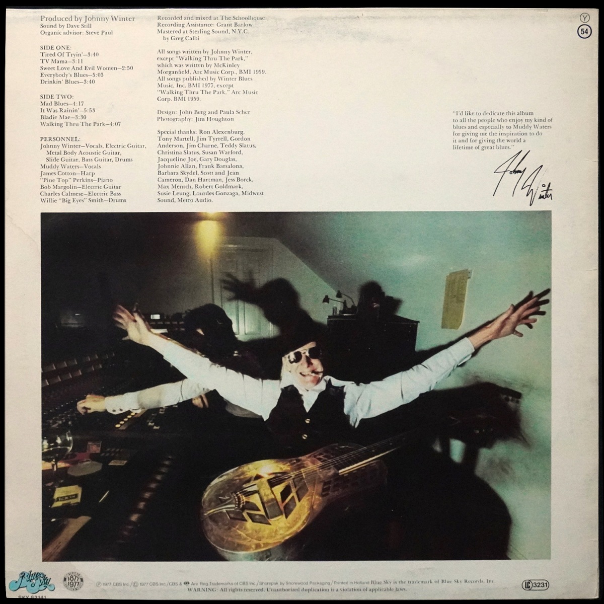 LP Johnny Winter — Nothin' But The Blues фото 2