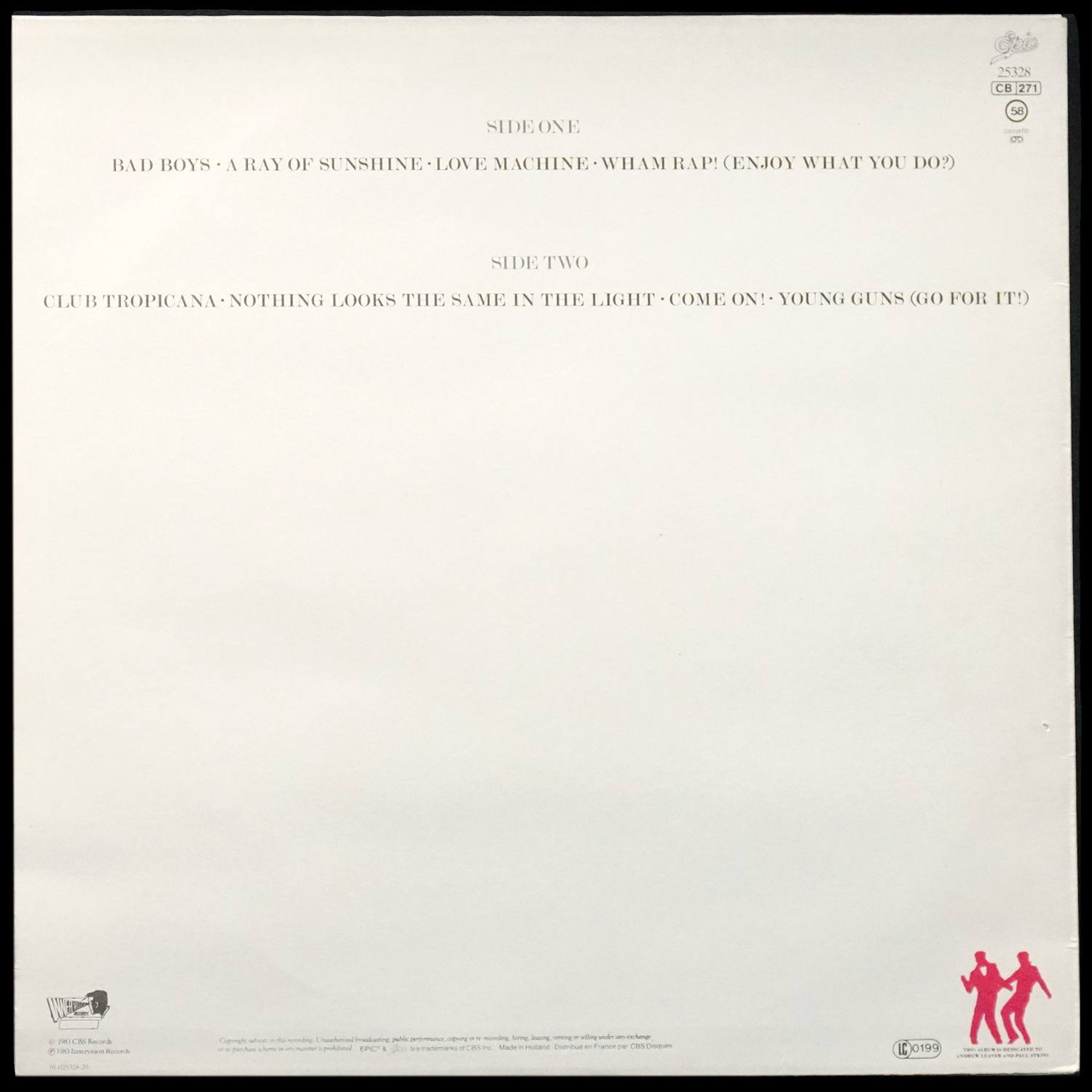 LP Wham! — Fantastic фото 2