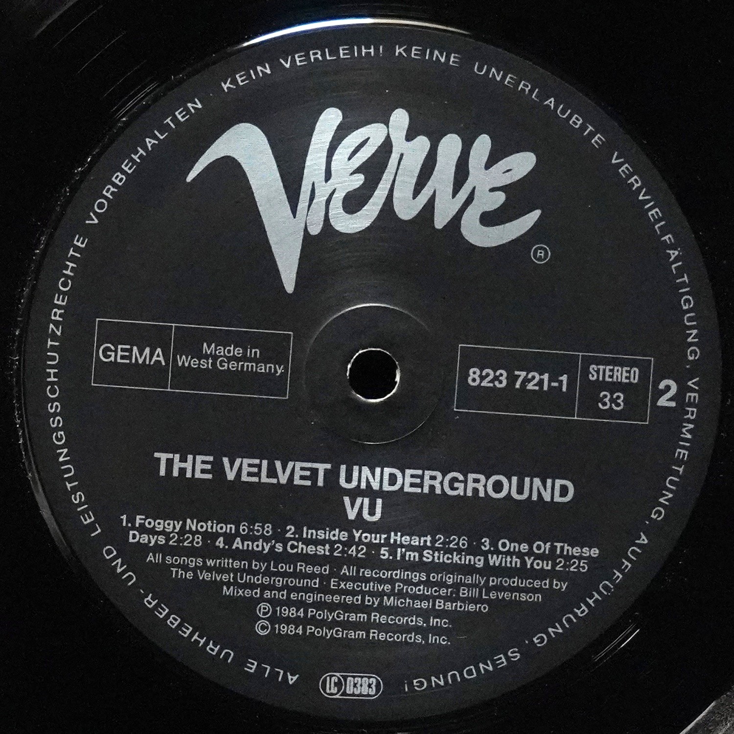 LP Velvet Underground — VU фото 4