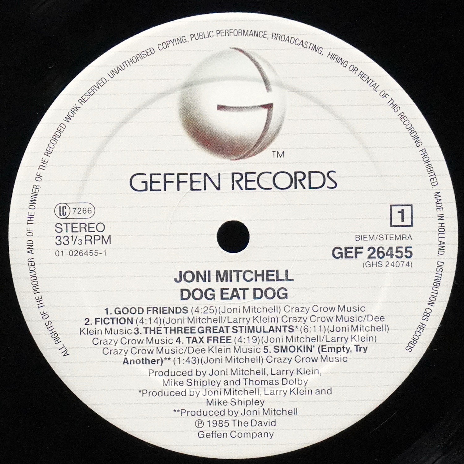 LP Joni Mitchell — Dog Eat Dog фото 3