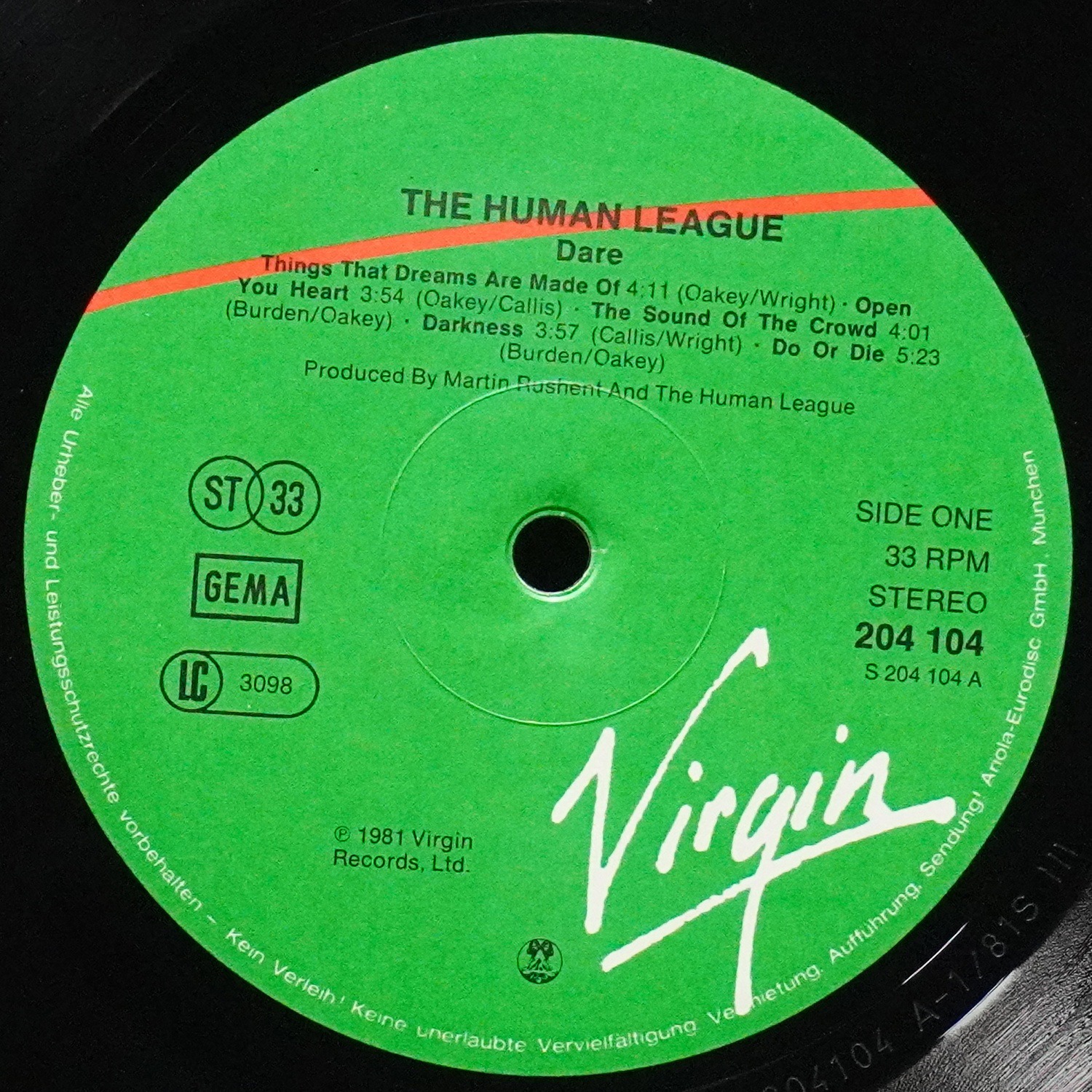 LP Human League — Dare фото 3