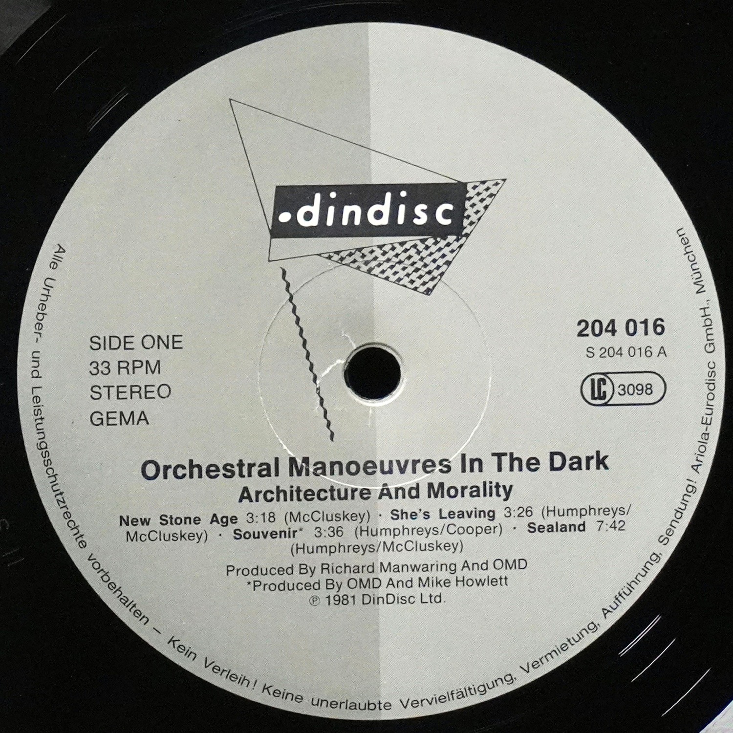 LP Orchestral Manoeuvres In The Dark — Architecture & Morality фото 2