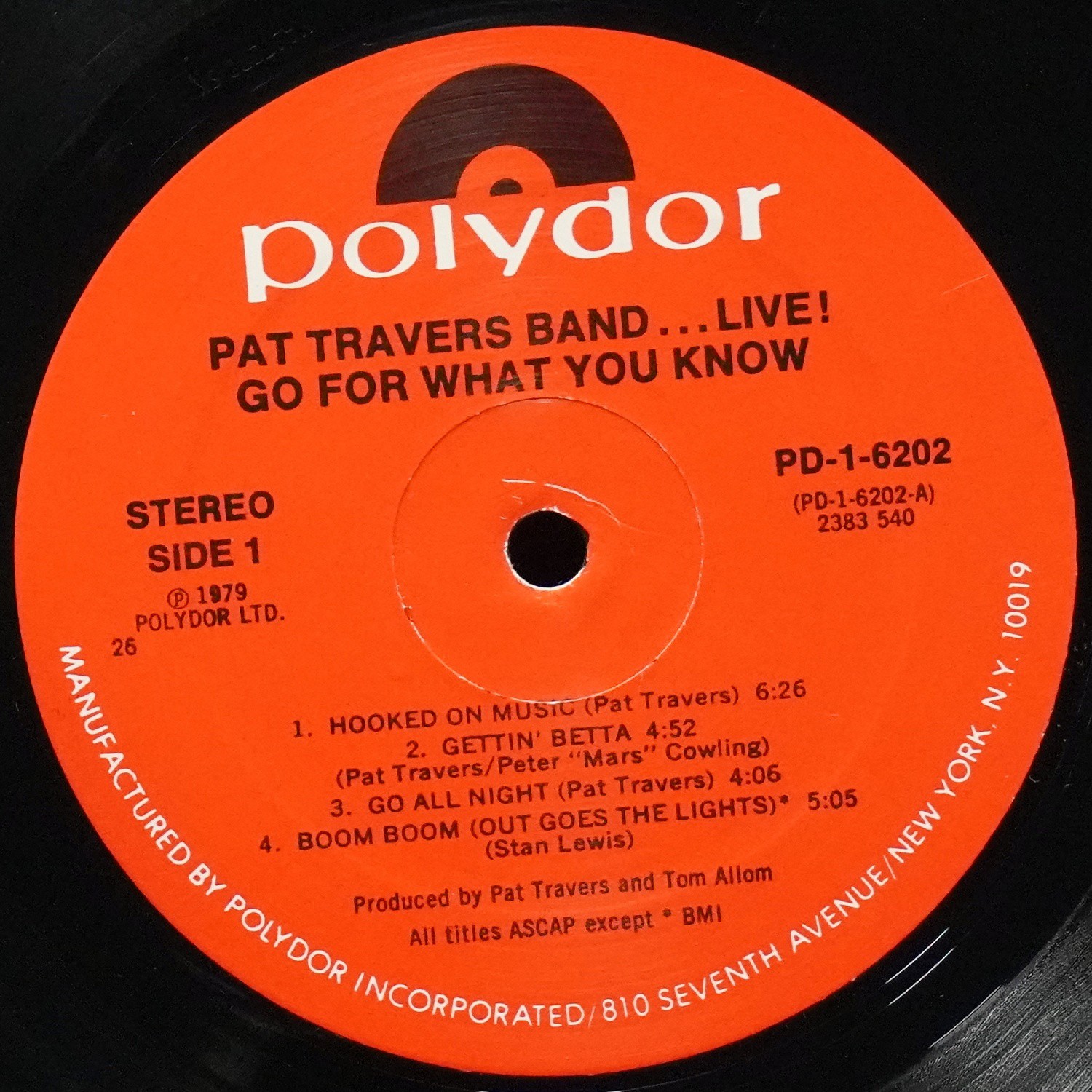 LP Pat Travers Band — ...Live! Go For What You Know фото 3