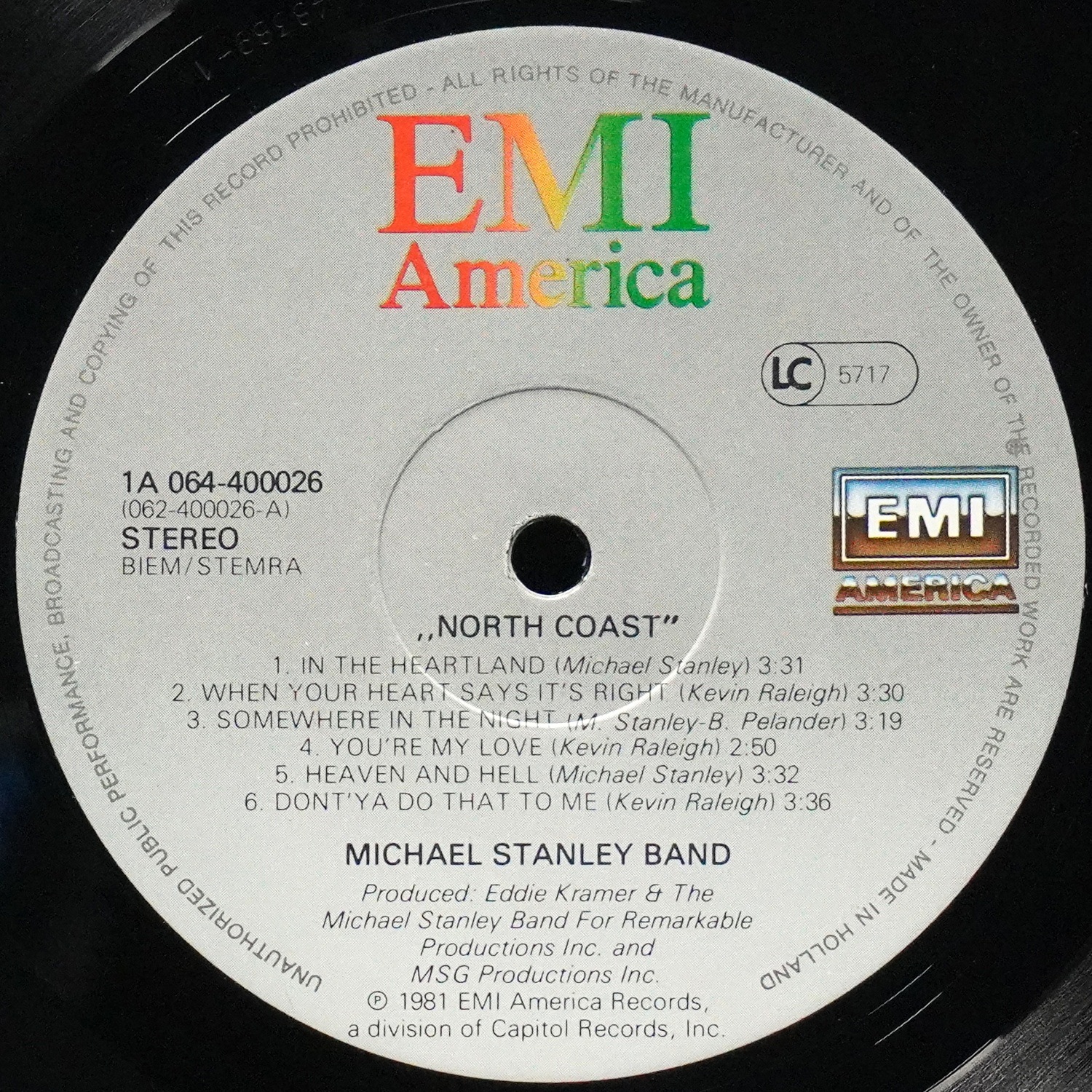 LP Michael Stanley Band — North Coast фото 3