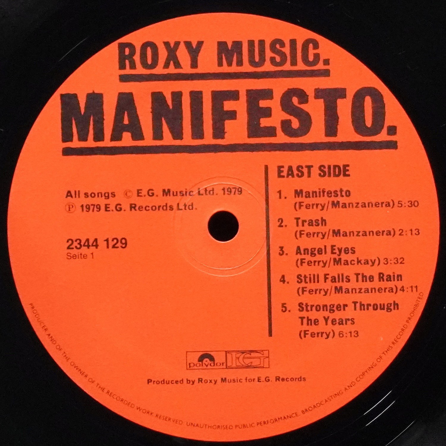 LP Roxy Music — Manifesto фото 2