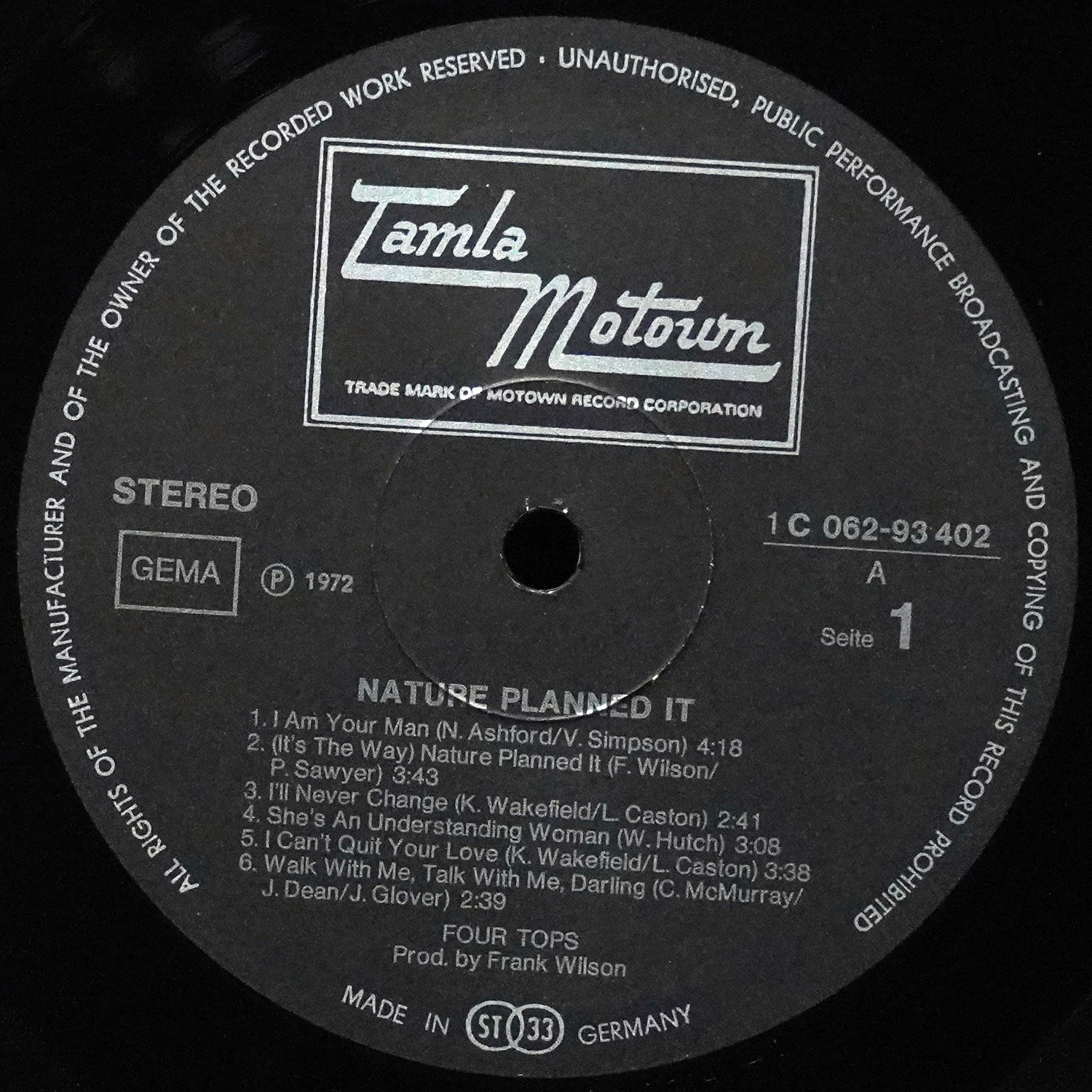 LP Four Tops — Nature Planned It фото 3