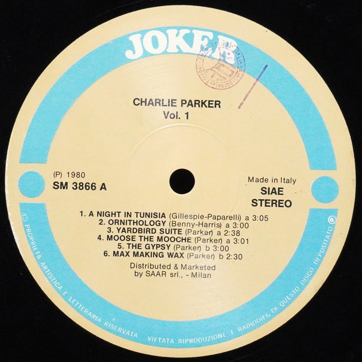 LP Charlie Parker — Charlie Parker Quartet, Quintet & Septet (Vol.1) фото 2