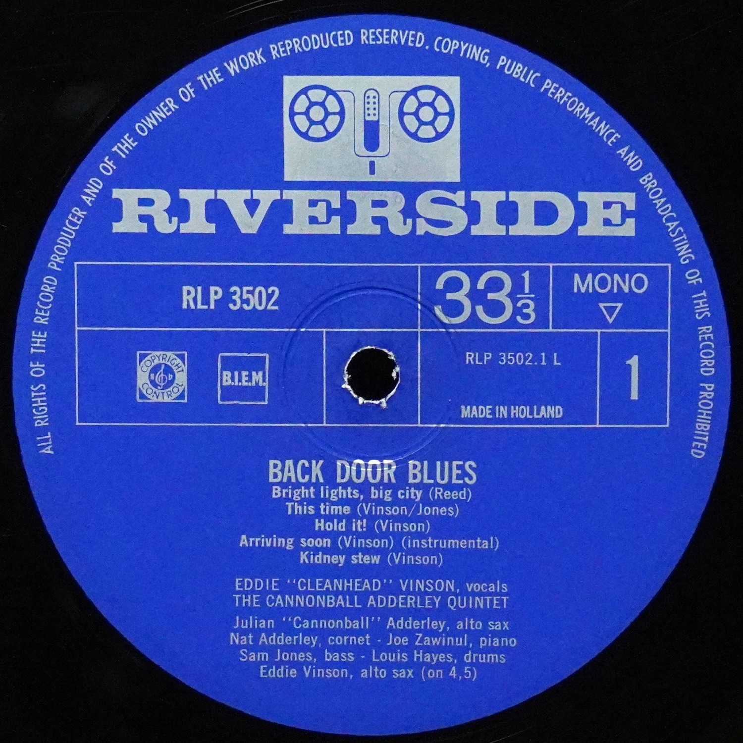 LP Eddie 'Cleanhead' Vinson — Back Door Blues фото 3
