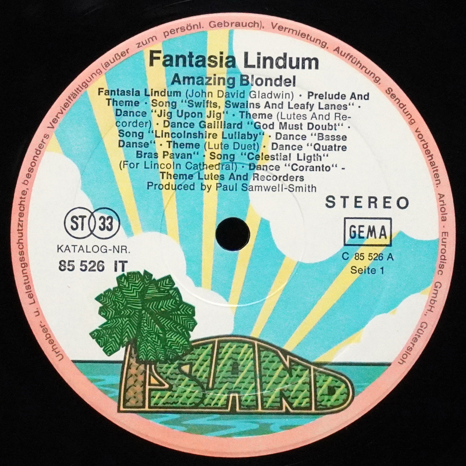 LP Amazing Blondel — Fantasia Lindum фото 3