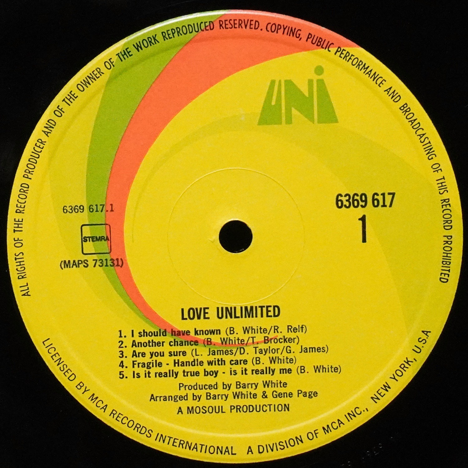LP Love Unlimited — From A Girl's Point Of View We Give To You... Love Unlimited фото 2