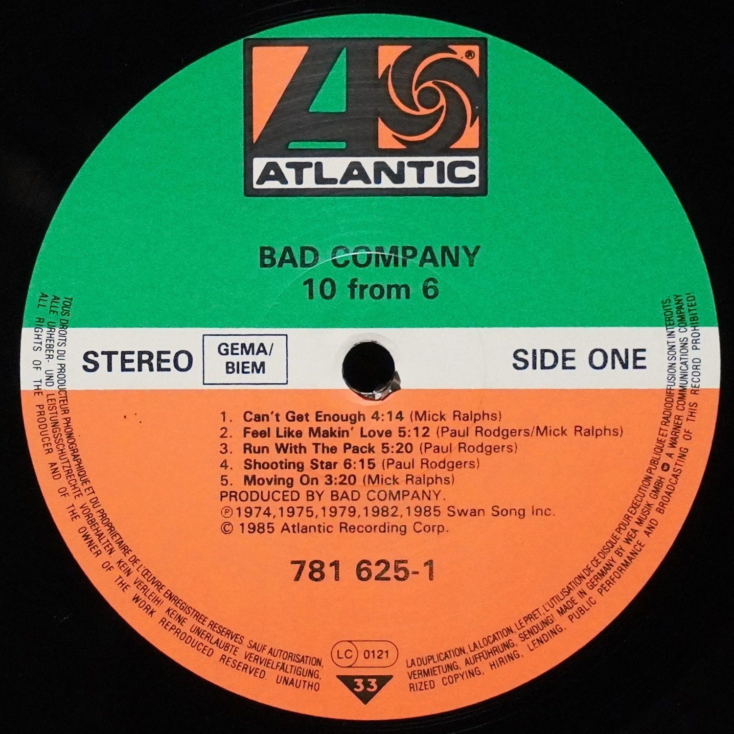 LP Bad Company — 10 From 6 фото 2