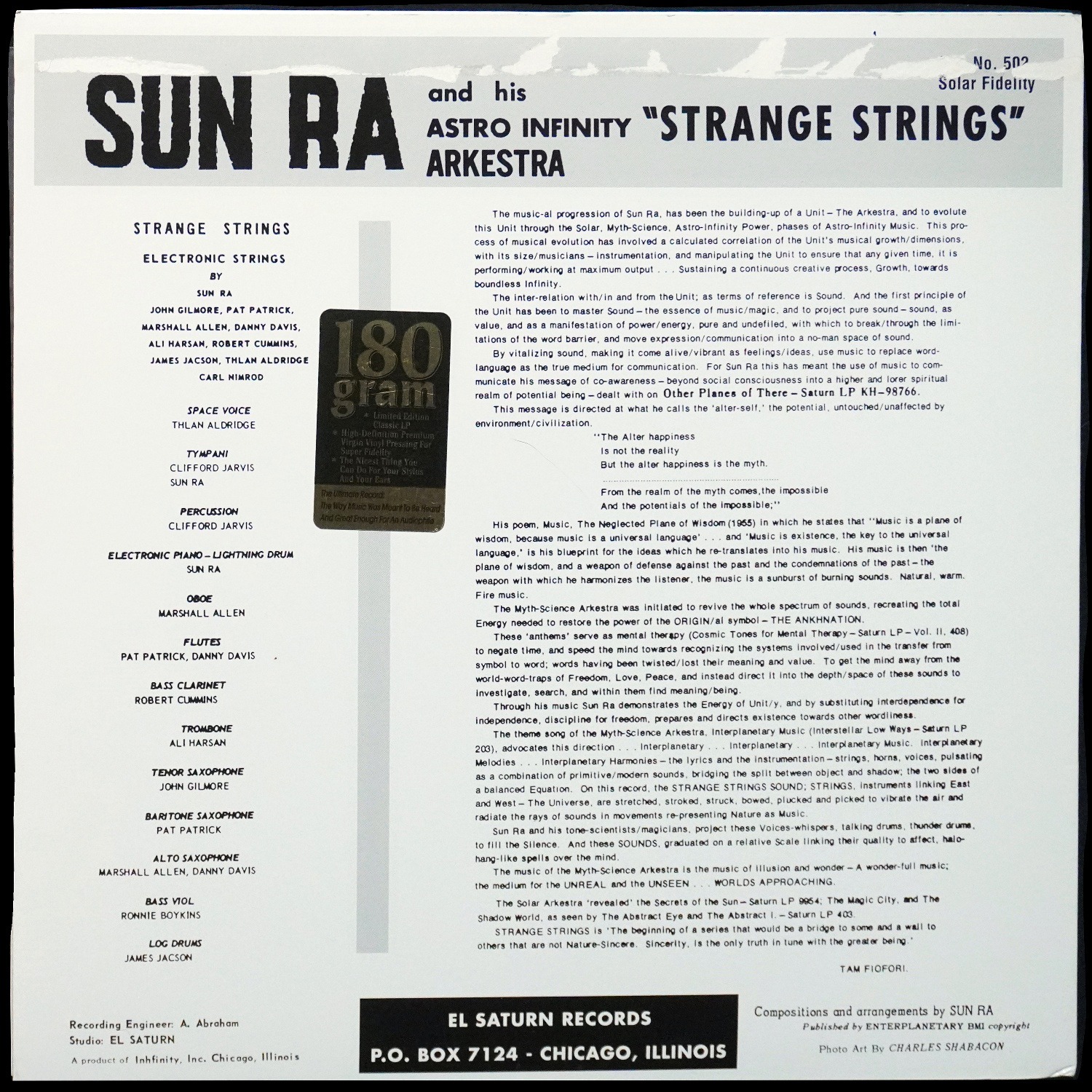 LP Sun Ra Arkestra — Strange Strings (моно) фото 2