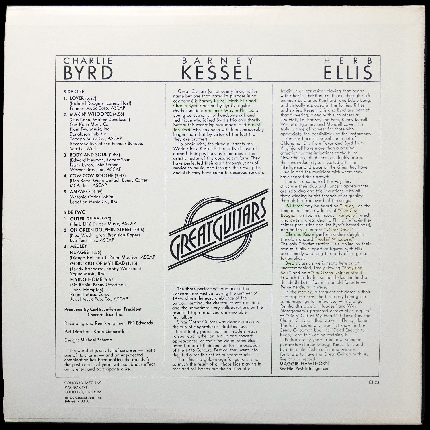 LP Charlie Byrd — Great Guitars фото 2