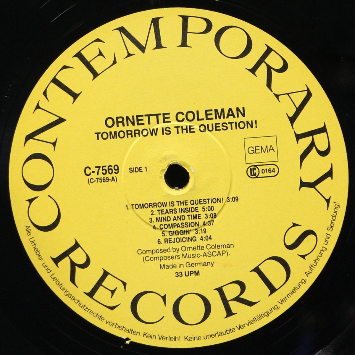 LP Ornette Coleman — Tomorrow Is The Question! фото 2