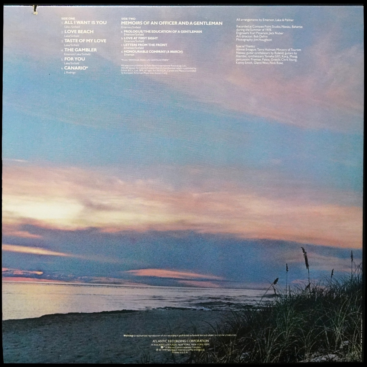LP Emerson, Lake & Palmer — Love Beach фото 2