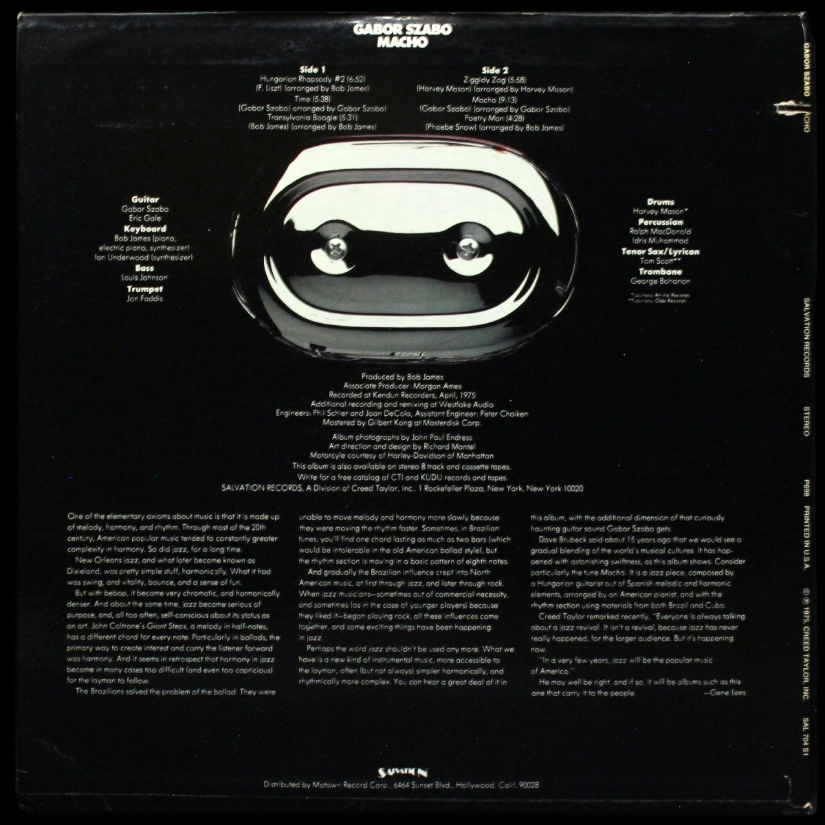 LP Gabor Szabo — Macho фото 2