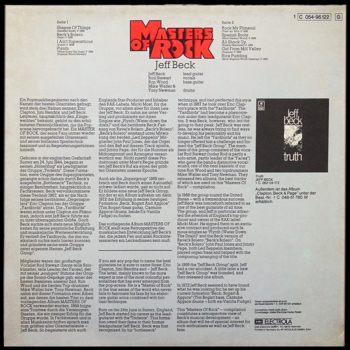 LP Jeff Beck — Masters Of Rock фото 2