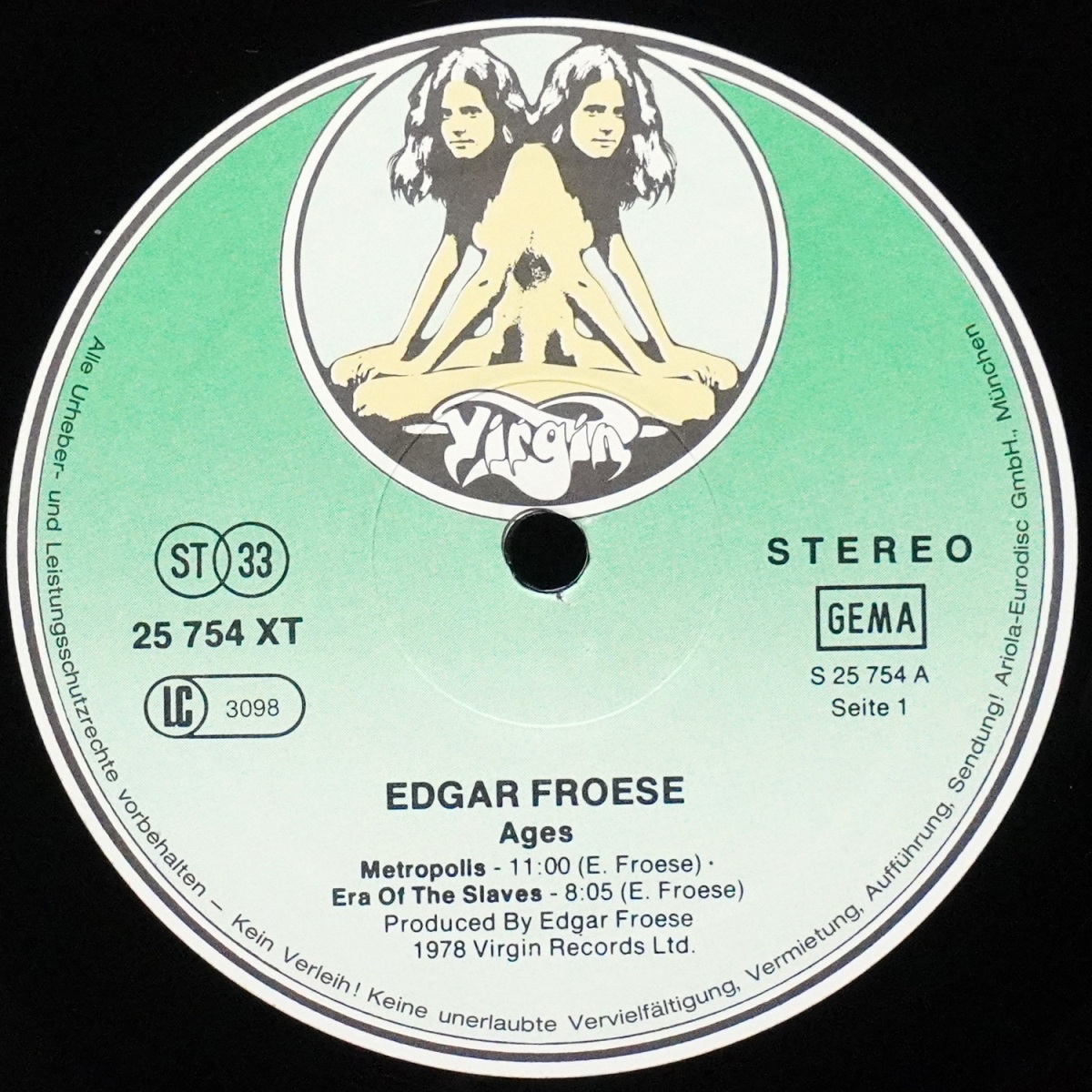 LP Edgar Froese — Ages (2LP) фото 3