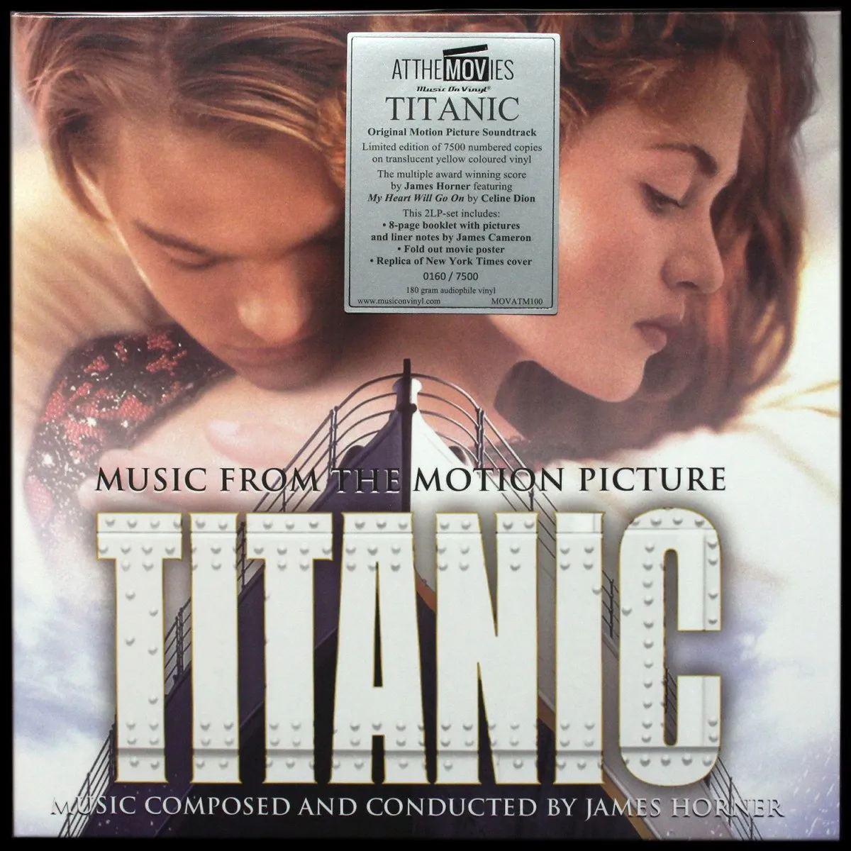 LP James Horner — Titanic (Music From The Motion Picture) (2LP, цветной винил, + буклет, + постер) фото