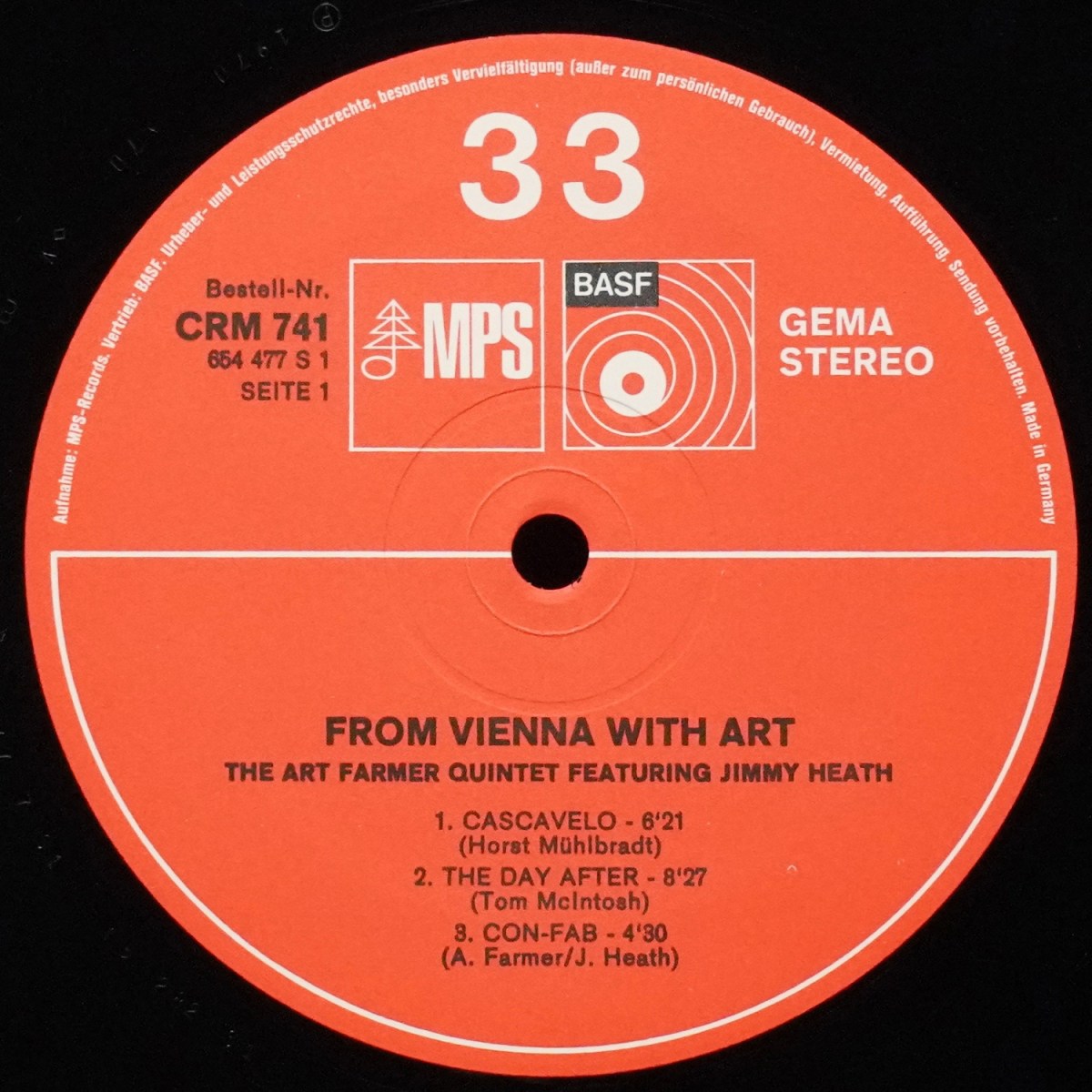 LP Art Farmer Quintet — From Vienna With Art фото 3