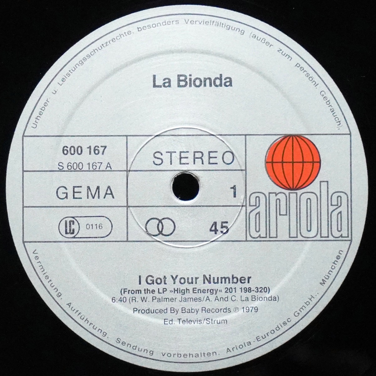 LP La Bionda — I Got Your Number (макси сингл) фото 2