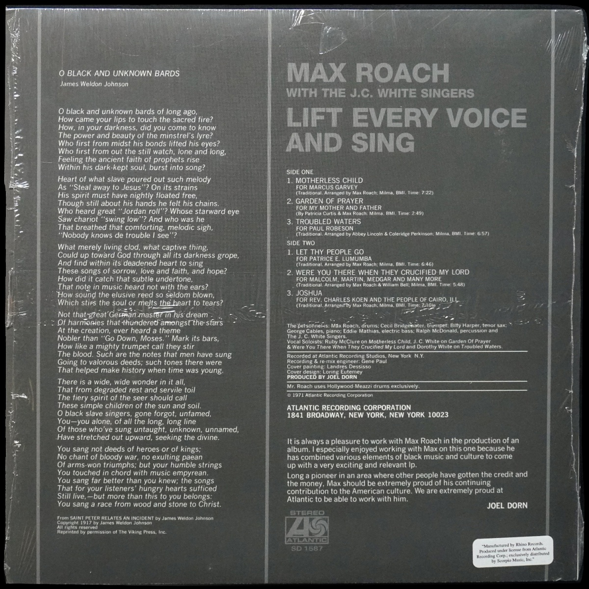 LP Max Roach — Lift Every Voice And Sing фото 2
